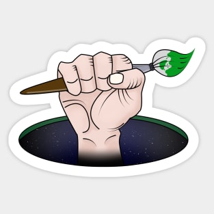 The power hand Sticker